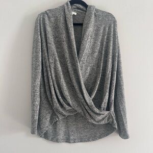 Gray Women's Drape Front Cozy Too